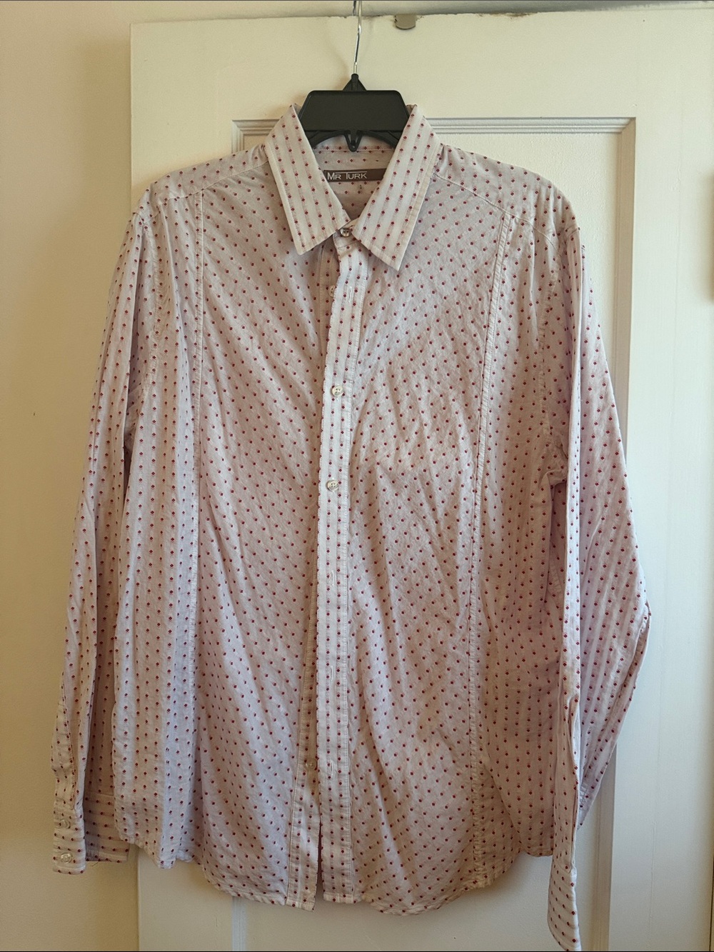 Light Pink Microdot Long-Sleeve Dress Shirt by Marc Tuck